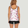 thumbnail image 5 of WTOBBY Women's Tropical Floral Tankini Set Two-Piece Swimsuit Flowy Shorts & Top Lightweight Bathing Suit for Resort Vacation,White L, 5 of 5