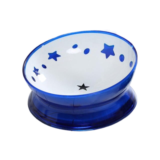 Comedero para perros, comedero elevado para mascotas, bebederos, antideslizantes, inclinados Azul
