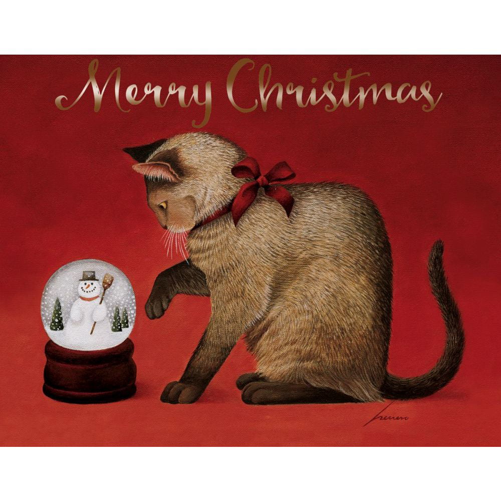10 Funny christmas cards with a christmas cat by Edition Colibri