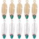 thumbnail image 1 of 32 piezas de dijes de plumas en 2 colores, dije de pluma larga, pluma dorada a granel, dije de pluma de ganso esmaltada, plumas de ave plateadas con forma de ala., 1 of 6