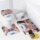 thumbnail image 4 of Pirata de sombrero de paja Hombre de goma-theme 4-Piece Shower Curtain Set with Rugs, Waterproof Bathroom Decor Set Includes Bath Mat, U-Shaped Rug, Toilet Lid Cover and Curtain with Hooks, 4 of 6