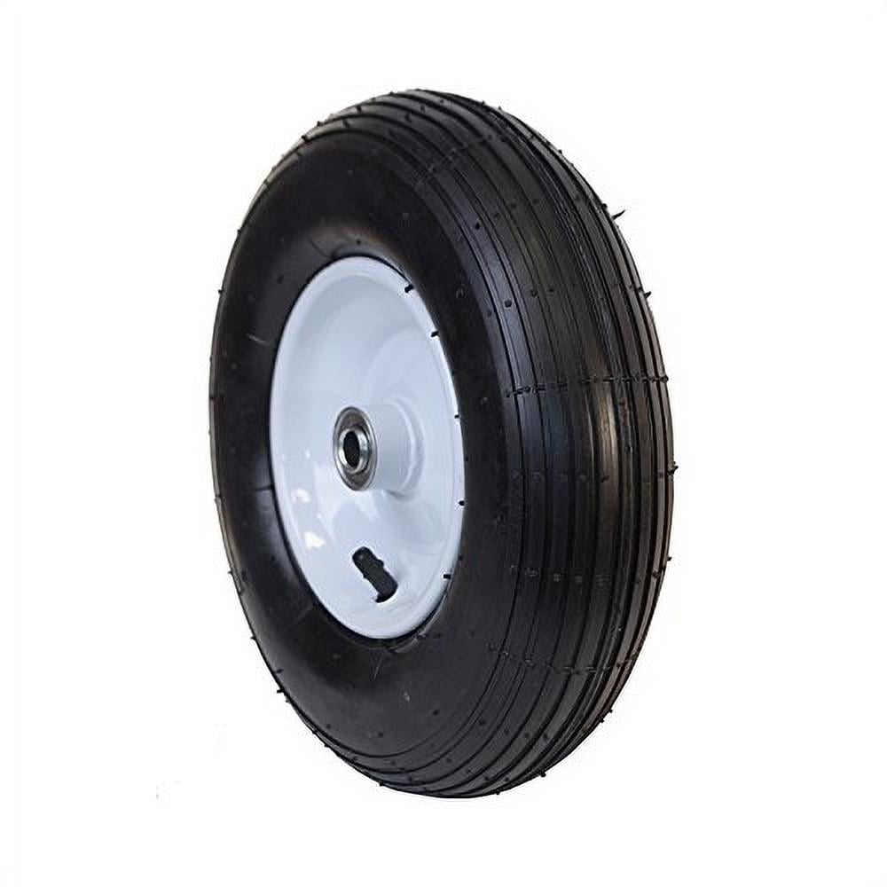 HIRUN Wheelbarrow Tire/Wheel Assembly 13 Pneumatic with Universal Bearing kit and Grease Fitting Stud 
