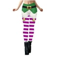 thumbnail image 2 of Joau Women's Ugly Christmas Leggings 3D Print Christmas Costume Leggings High Waisted Workout Yoga Leggings Holiday Xmas Tights Pants, 2 of 5