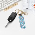 thumbnail image 5 of Wukai Panda Flying in the Sky Print Leather Car Keychain, Universal Key Fob Keychain, Leather Key Chain Holder for Men and Women,360 Degree Rotatable, 5 of 5