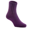 thumbnail image 2 of 4 Pairs Children's Comfy, Durable, Stretchable, Thick & Warm Wool Crew Socks. Perfect as Winter Snow Sock and All Seasons FS01 Size 4Y-6YPurple, 2 of 4
