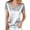Grey, variant on Women's Satin Sequin Tops Elegant Cowl Neck Short Sleeve Sparkly Evening Blouse Party Ready Tee