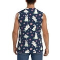 thumbnail image 4 of Xecao Rabbit And Flower Print Men's Tank Top: Sleek Sleeveless Tee for Casual Sports and Beach Occasions-Medium, 4 of 7