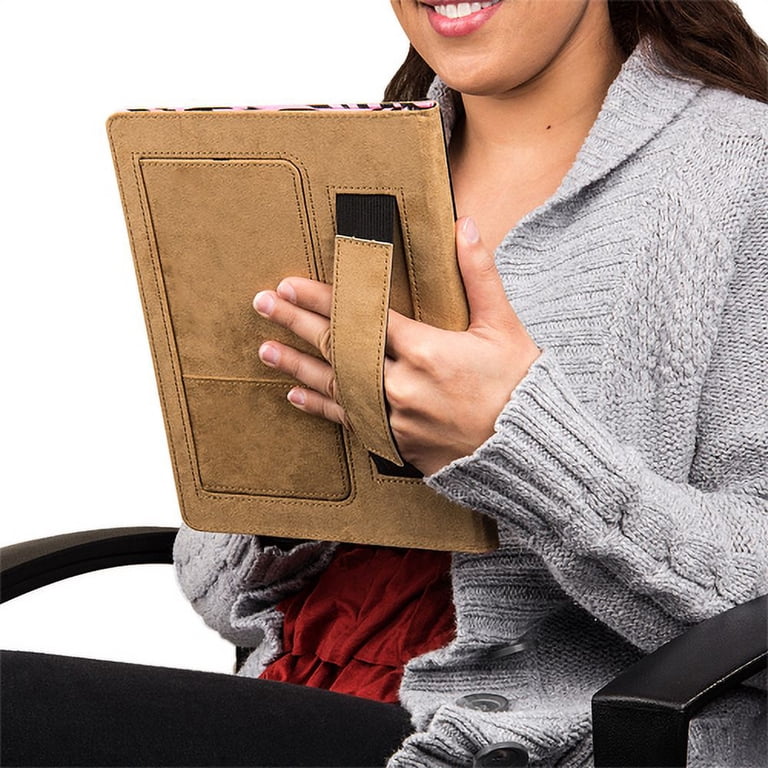 Hot Pink Leather 360° Rotating Portfolio Case For IPad Air 1 & IPad Air 2 - Flip Stand Cover