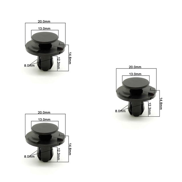 Riwesomey 50 Pieces Mixed Auto Fastener Clip Mudguard Panel Door Kit Car Clips Retainer Trim Decorative Body Pin Rivet for Accessories Como se muestra 3piezas Riwesomey CBP019392