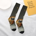 thumbnail image 4 of Daiia Sports Socks Surreal Weightlifting Snail Printed Novelty Crew Socks for Men Women Knee High Socks Cotton Socks Soft & Breathable Support Unisex Socks, 4 of 9