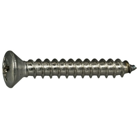 

#12 x 1-1/2 18-8 Stainless Steel Phillips Oval Head Sheet Metal Screws SMSOSS-191