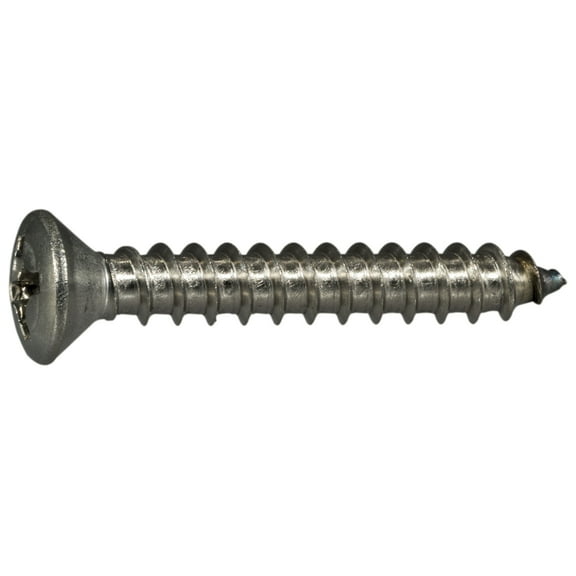 #12 x 1-1/2" 18-8 Stainless Steel Phillips Oval Head Sheet Metal Screws SMSOSS-191