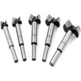 thumbnail image 1 of Drill Bit Set 15-35mm 5pcs, Carbide Wood Drill Bit High Speed Steel Flat Wing Hole Drilling Hinge Cemented Carbide Carbon Counterdrill Drill Bit with, 1 of 4