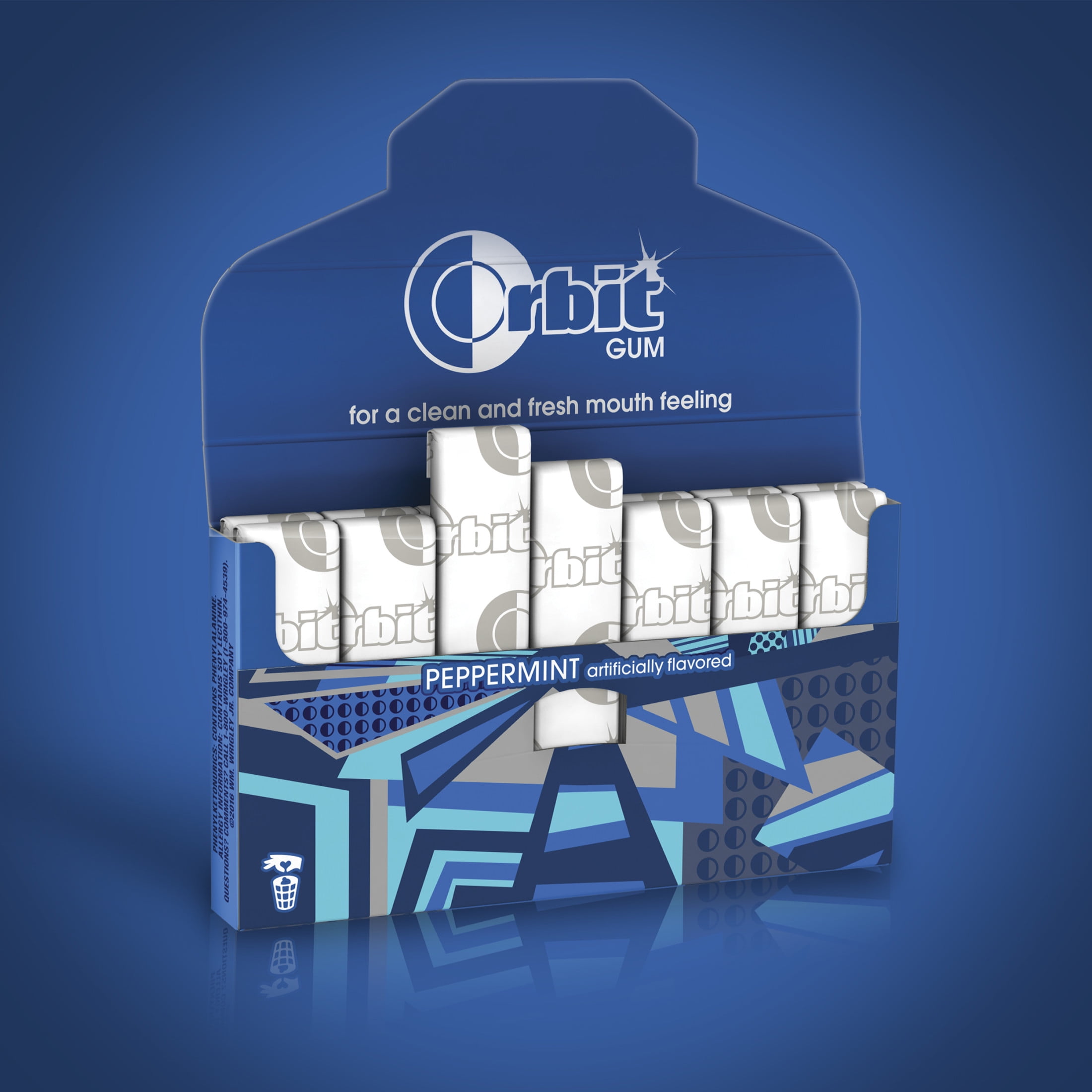 (4 pack) Orbit Peppermint Sugar Free Chewing Gum Travel Essentials - 3 Ct Pack