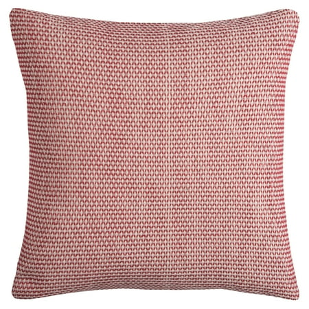 Rizzy Home Throw Pillow T11769 Transitional Ivory Scaled Dotted 22  x 22  Square  Poly Filled