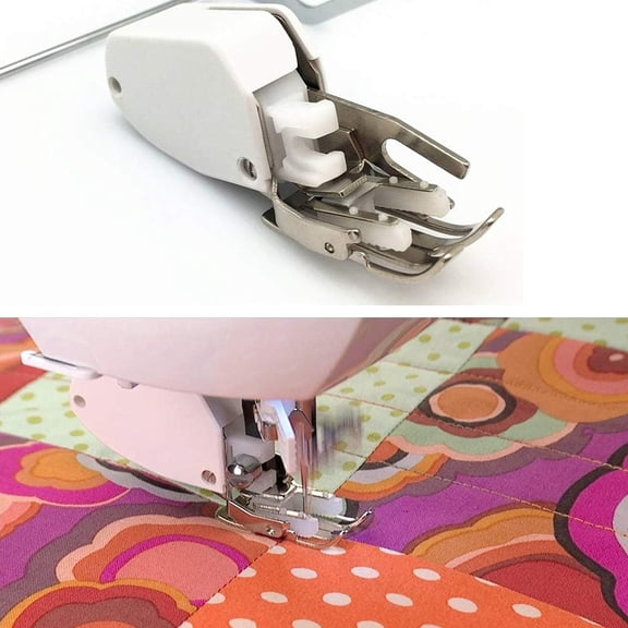 Professional Even Feed Screw on Walking Presser Foot with Quilt Guide for Low Shank Home Sewing Machines