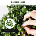 thumbnail image 4 of 2 Pack 5' Artificial Boxwood Topiary Tree Faux Plant UV Resistant, Indoor/Outdoor Decorative Evergreen Shrubs for Patio, Garden, and Entryway, 4 of 6