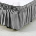 thumbnail image 2 of PiccoCasa Bed Skirt Polyester Elastic Wrap Around Dust Ruffle, Full Dark Gray, 2 of 7