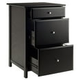 thumbnail image 6 of Pemberly Row 3-Piece Transitional Solid Wood Writing Desk Set in Black, 6 of 15