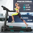 thumbnail image 2 of SUWU Folding Treadmills for Home with Bluetooth and Incline, 2.5HP Portable Running Machine Electric Compact Treadmills Foldable for Exercise Home Gym Fitness Walking Jogging, 2 of 6