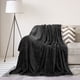 thumbnail image 1 of Manta de Cama de Lujo PiccoCasa de Forro Polar Tejido Malla Twin-XL Negra, 1 of 1