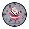 thumbnail image 2 of Voice Activated Clock with Glow Light 12 Inch Large Silent Wall Clock Battery Operated for Home Decor Happy Santa Claus, 2 of 8