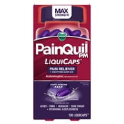 Vicks PainQuil PM Max Strength Pain Relief + Sleep Aid LiquiCaps, 100 count