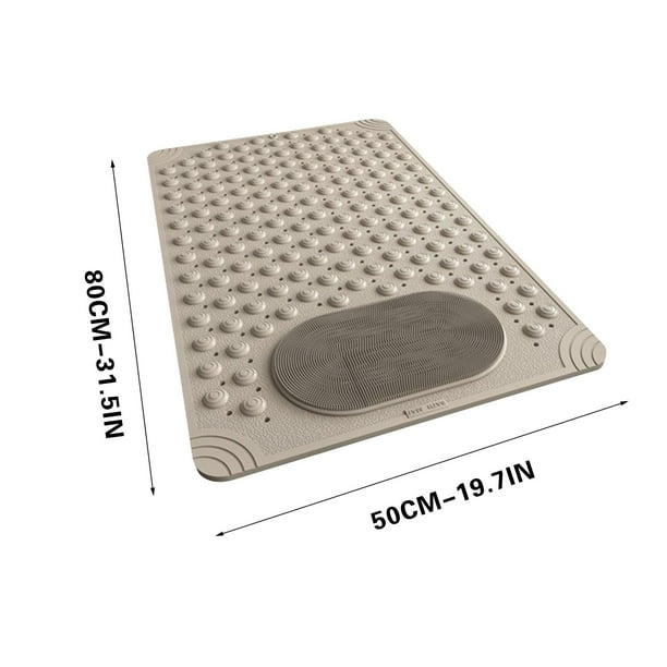 Tapis De Douche Antidérapant 45x78cm Gris – Ventouses Puissantes, Séchage Rapide, Anti-Moisissure, Doux & Drainage Optimal Tapis Sécurité Douche Adhérent