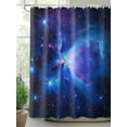 thumbnail image 2 of Fsddascl Starry Sky Shower Curtain Set - 72" x 78" Washable Bathtub Curtain with 12 Hooks, Modern Minimalism Night Star Scenery Art Waterproof Fabric Stall Shower Curtains for Bathroom/Bathtub, 2 of 6
