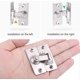 thumbnail image 4 of 90 degree stainless steel right angle latch stainless steel latch bolt with screws compatible with different types of latches, safety latches, 4 of 4
