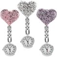 thumbnail image 1 of 3 Pieces Nurse Watch Heart Nurse Watch Nurse Wrist Watch Doctor Pocket Watch Personalized Brooch Lap Hy, 1 of 2