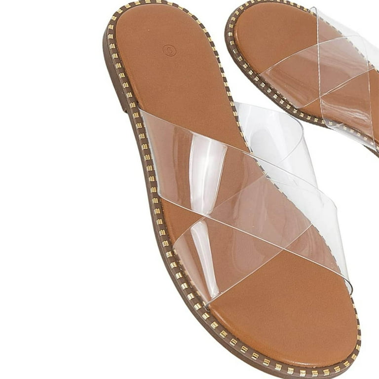 Dpityserensio Summer Womens Studded Flat Sandals Open Toe Dpityserensio Summer Womens Studded Flat Sandals Open Toe