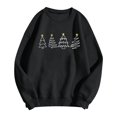 thumbnail image 6 of Fiaer Ladies Sweatshirts Christmas Tree Crew Neck Pullover Long Sleeve Baggy Plus Size Fashion Xmas Tops Black L, 6 of 6