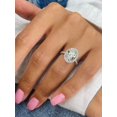 thumbnail image 5 of 1Pc 3ct oval Moissanite Engagement Ring Handmade Sterling Silver Rings With Gift Box For Her With Anniversary Gift Idea Valentines Gift For Wife Fine Jewelry Gift (Randomly send box colors), 5 of 5
