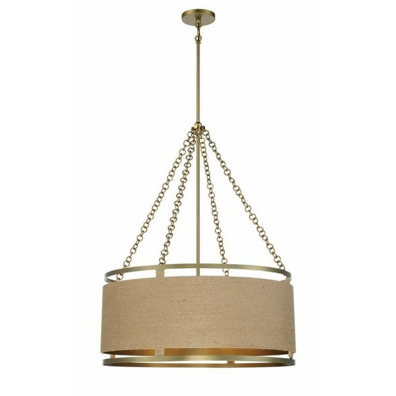 6 Light Pendant-Soft Brass Finish Bailey Street Home 57-Bel-4423380
