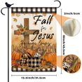 thumbnail image 4 of Fall For Jesus Garden Flag He Never Leaves Cross Pumpkins Maple Leaves for Outside Party Fall Thanksgiving Holiday Farmhouse Decoration 12.5 x 18 Inch, 4 of 6