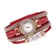 thumbnail image 2 of Sfonq Summer Clearance Womens Watches Women Watches Fashion Vintage Weave Wrap Quartz Wrist Watch Bracelet For Ladies Mothers Day Gift for Grilfriend,Red Buy 2 Save 10%, 2 of 4