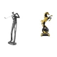 thumbnail image 1 of Escultura de resina de caballo de golf moderno para amantes del golf, colección de animales, adorno de mesa, centro de mesa para dormitorio, sala de e, 1 of 8