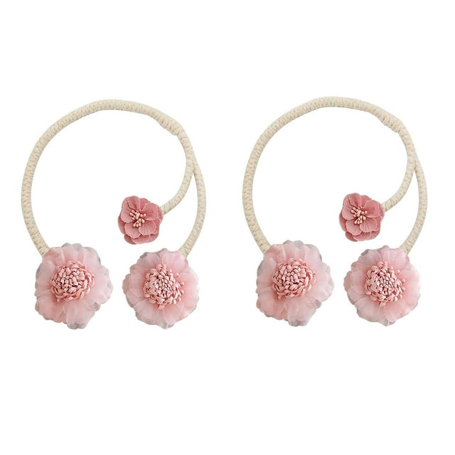 Attaches de Rideaux Florales Attache de Rideau Fleur Boucle de Rideau Salon Accessoires de Perçage
