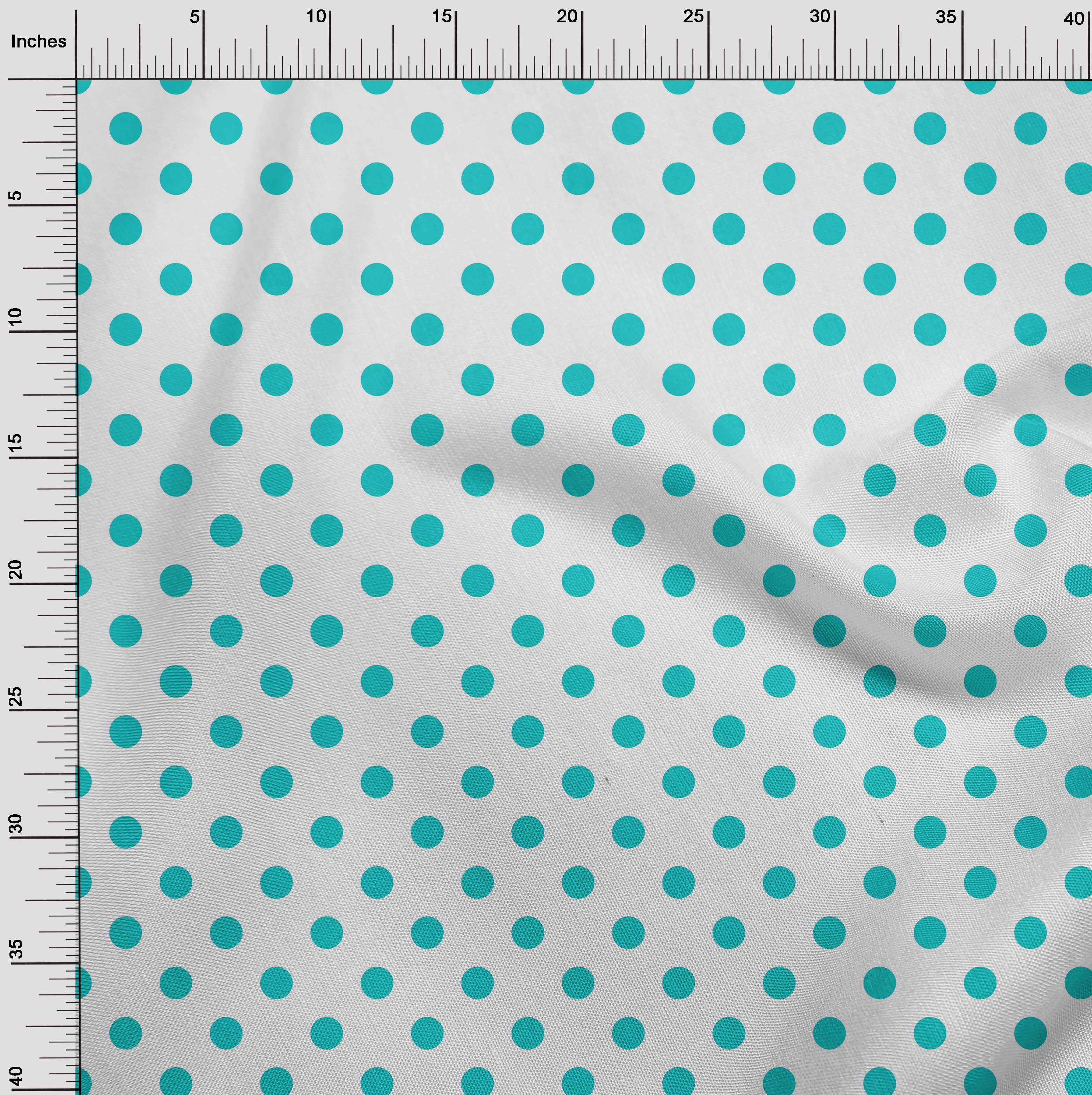 oneOone Cotton Jersey Turquoise Blue Fabric Polka Dots Dots Sewing Fabric By The Yard Printed Diy Clothing Sewing Supplies 58 Inch Wide