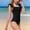 Style1-Black girl swimsuits, variant on Girls Swimsuit One Piece Ruffle Ruched Square Neck Tummy Control Bathing Suit Adjustable Strap Backless Swimwear for Teen Girls 5-15 Years