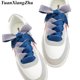 thumbnail image 2 of 1 par, 2CM de ancho, 80/100/120cm, hilo de nieve de doble cara, cinta de seda satinada, cordones para zapatos, cordones para zapatos, zapatillas de moda, cordones para zapatos, 120cm Gao Jinjia LED, 2 of 2
