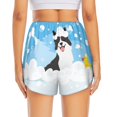 thumbnail image 2 of Lsque Collie in Bathtub Printed Women's Running Shorts with Liner Pockets,Elastic Quick Dry Workout Athletic Gym Yoga Shorts,Womens High Waist Shorts-Small, 2 of 9