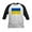 Black/White, variant on - Ukraine Flag Baseball Jersey - Kids Cotton Baseball Jersey, 3/4 Sleeve Shirt