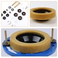 thumbnail image 4 of BRIGHTFUFU 1 Juego de brida de inodoro con anillo de cera, junta de inodoro, Kit de instalación de anillo de baño para el hogar, 4 of 7