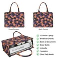 thumbnail image 2 of Large Capacity Tote Bag,Purple Halloween Black Cats and Pumpkins Handbag Fashion Luxury Tote Bag,15.7"x13"x 5.1" Inches,Laptop Compatible, 2 of 6