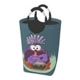 thumbnail image 2 of Waterproof Collapsible Laundry Hamper, Grey Cute Musician Aluminum Handle Laundry Bag, 50L, 2 of 6