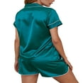 thumbnail image 2 of Heart Embroidery Button Shirt + Shorts Set for Women, 2 of 3