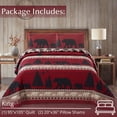 thumbnail image 4 of Virah Bella - Creekside Bear - Lightweight Reversible 3-Piece Lodge Quilt Set with Decorative Pillow Shams., 4 of 6