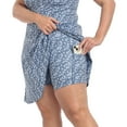 thumbnail image 4 of HDE Womens Plus Size Tennis Athletic Workout Dress with Built-in Shorts & Bra Navy Blue Floral - 20, 4 of 7